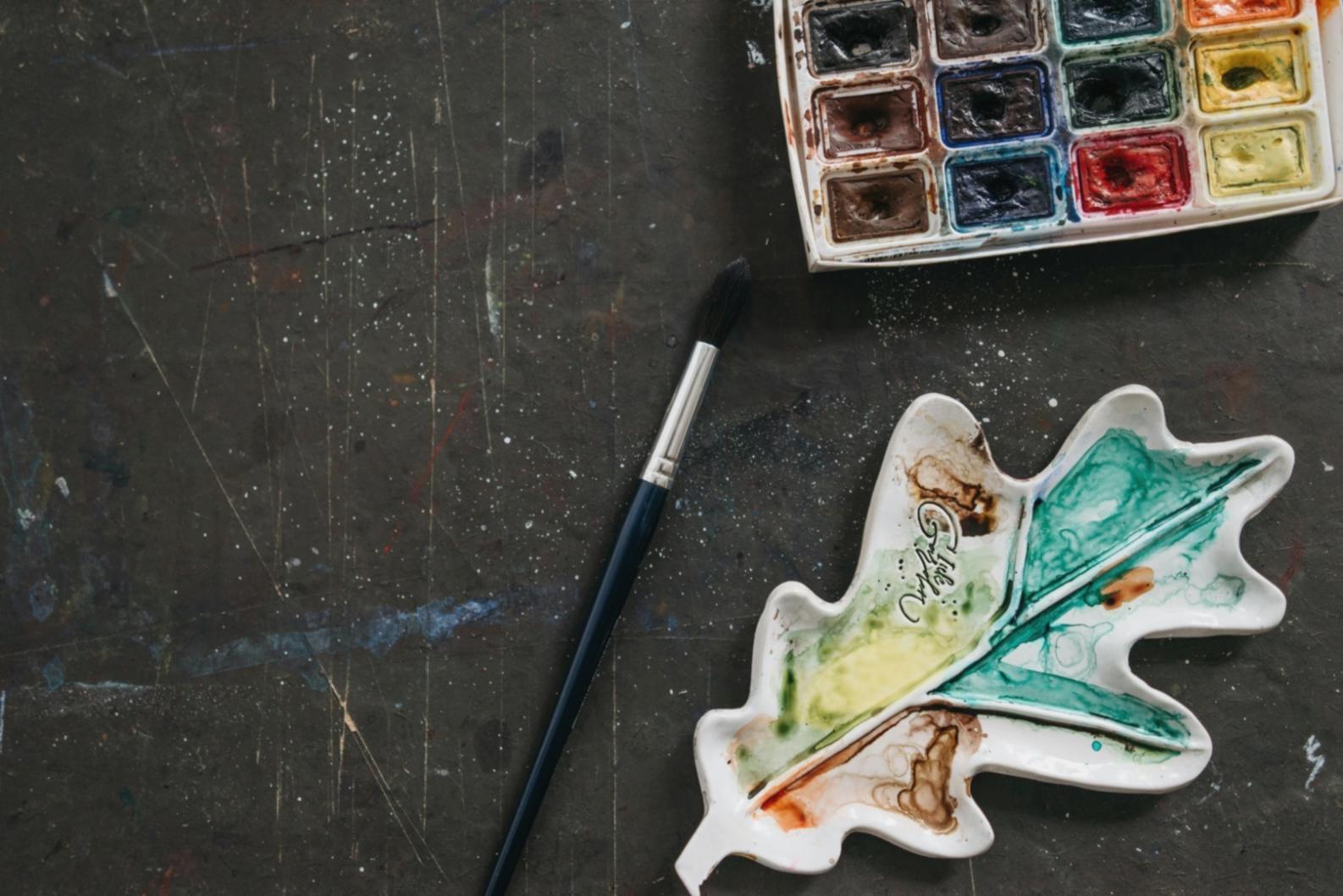 Advanced color theory application in landscape drawing showing atmospheric perspective